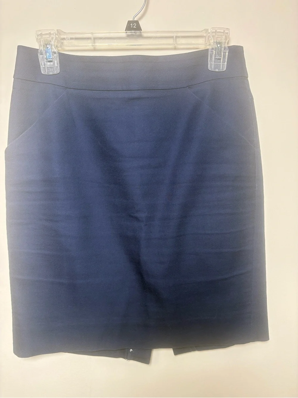 J. Crew Dark Navy Tailored Pencil Skirt